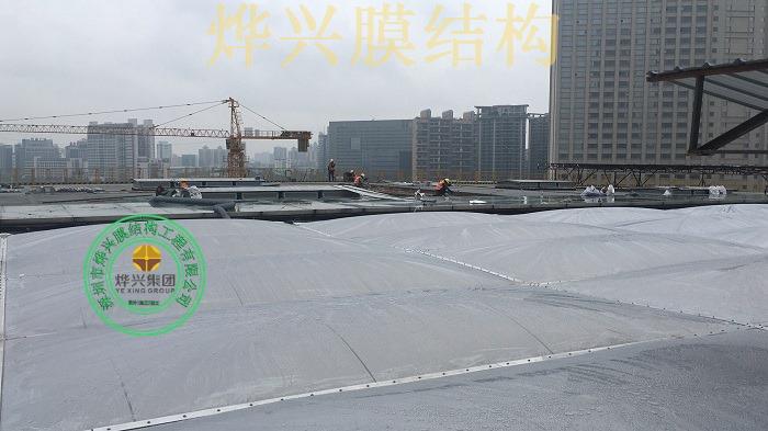 烨兴-东莞市民中心ETFE膜结构屋面建设介绍