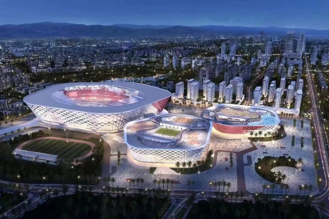 烨兴--三亚国际体育中心体育馆、游泳馆立面膜结构工程